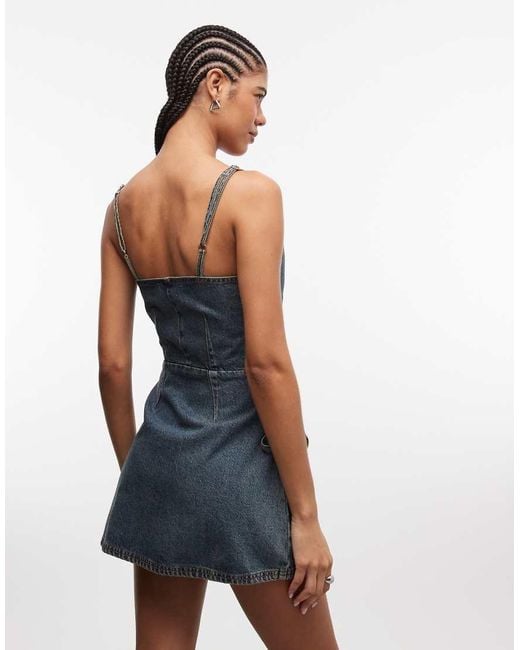Collusion Blue Denim Wrap Dress