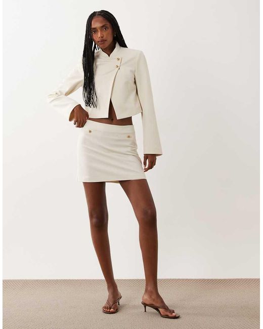 Miss Selfridge Natural Mini Skirt Co-ord
