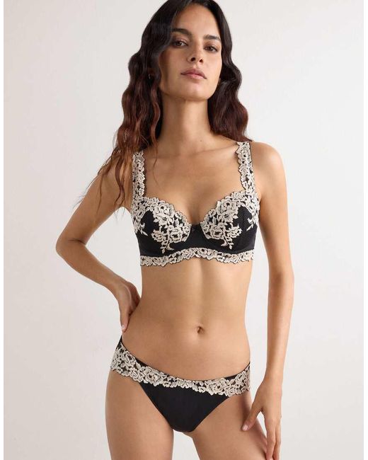 Intimissimi Black Pretty Flowers Sofia Balconette Bra