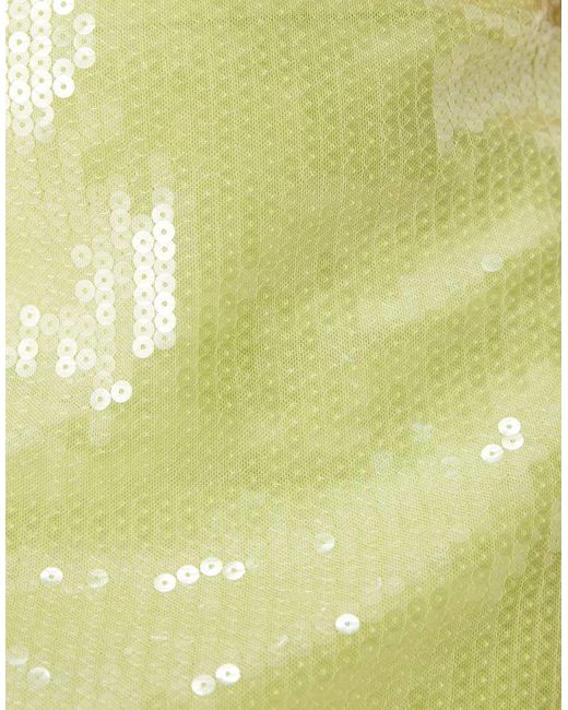 Gonna Pantalone Color Lime Con Paillettes di Abercrombie & Fitch in Green