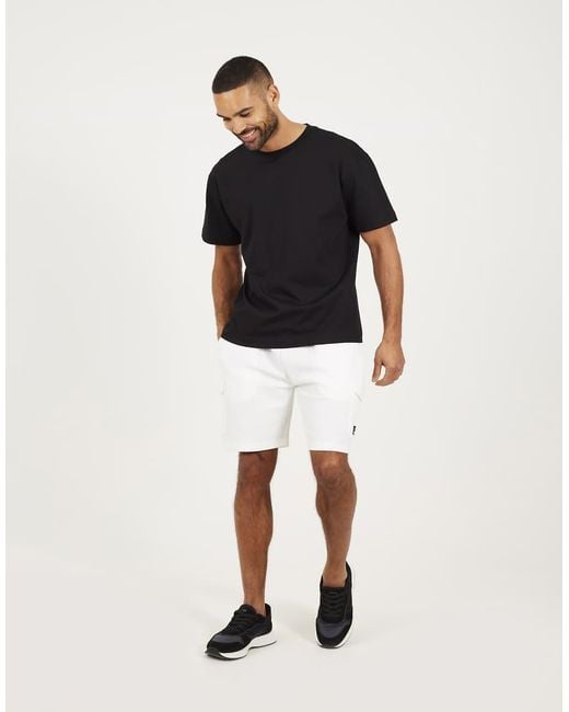 Brave Soul Black Patch Pocket Elasticated Waist Shorts for men