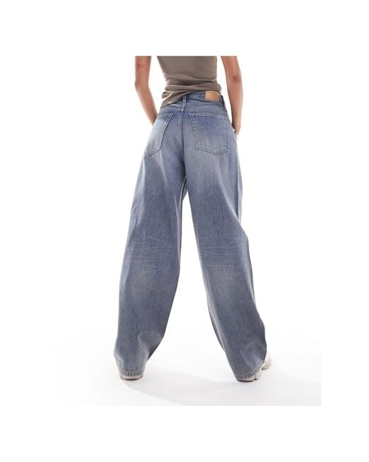 Astro - jeans ampi unisex a fondo ampio trove di Weekday in Blue