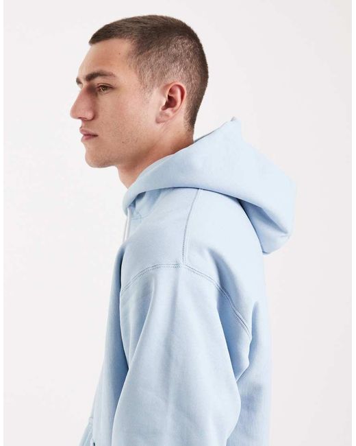 Nike Blue Solo Swoosh Graphic Back Print Hoodie for men