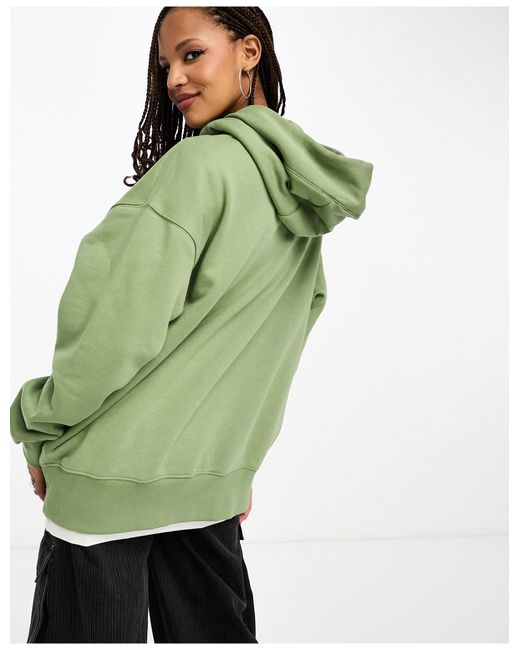 Nike Green – oversize-kapuzenpullover aus fleece