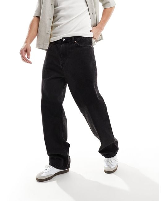 Galaxy - jean droit ample Weekday pour homme en coloris Black
