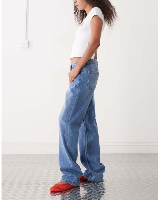 Noisy May Blue reggy Low Waist Straight Leg Jeans