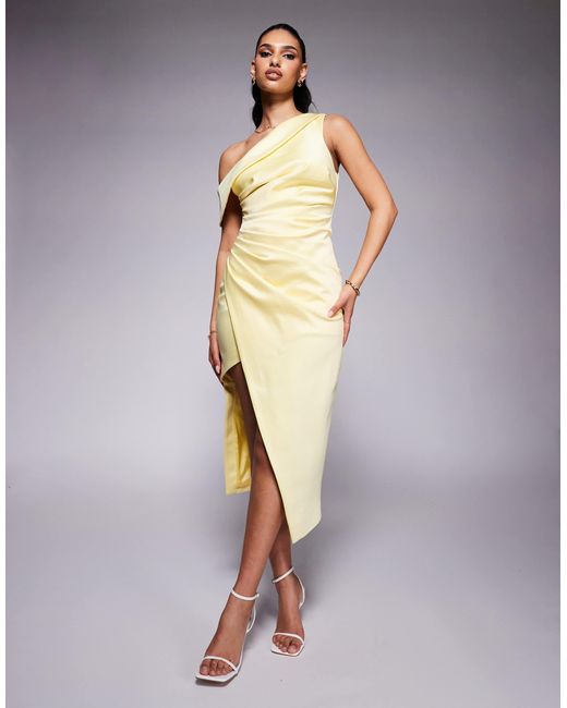 Lavish Alice Blue – plissiertes satin-midikleid