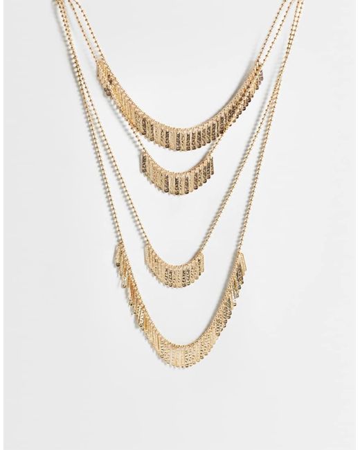 Reclaimed Vintage White Festival Necklace With Tassel Beads