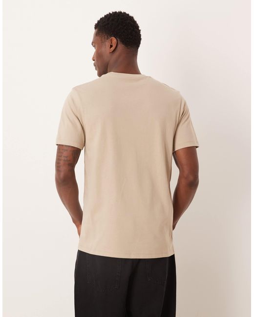 ASOS – basic-t-shirt in Natural für Herren
