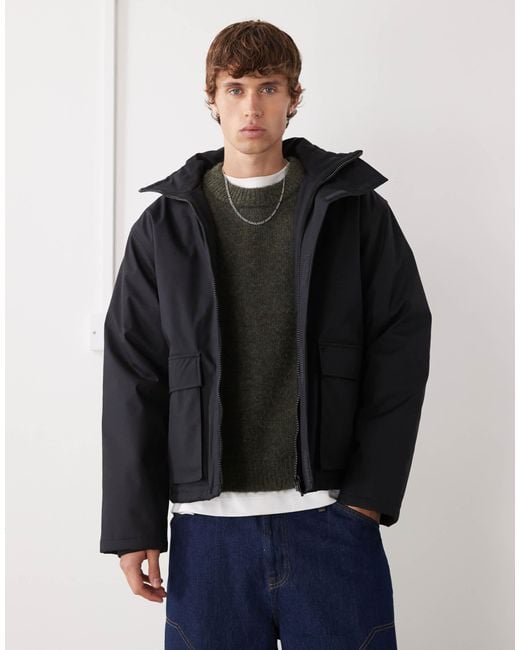 Weekday Black Utility Padded Jacket for men