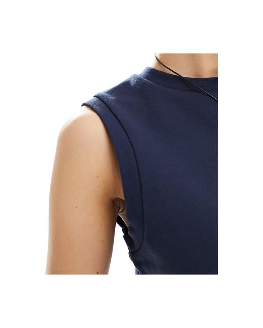 ASOS Blue – tanktop aus sweatshirt-stoff