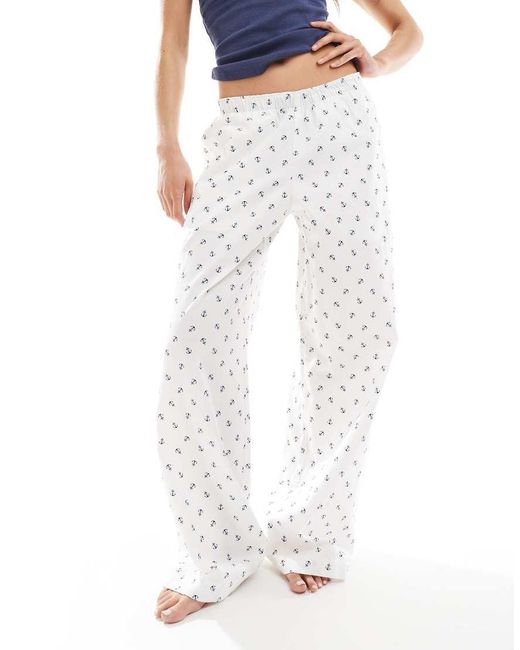 Hollister Blue Low Rise baggy Pyjama Bottoms