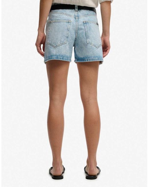 Superdry Blue & Co Mid Rise Denim Shorts