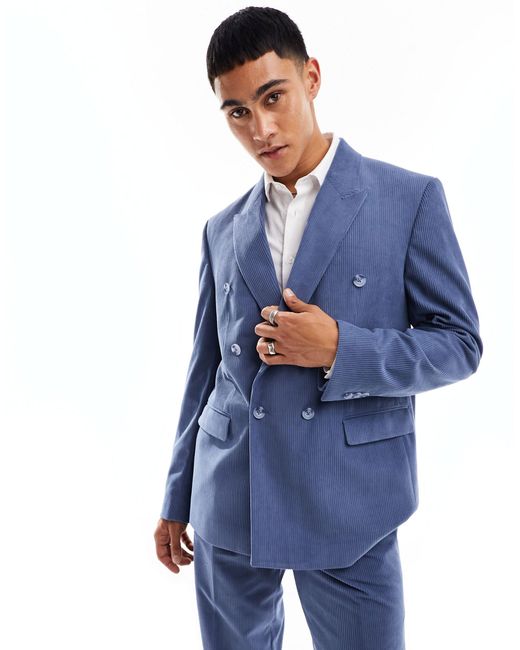 Viggo Blue Cord Suit Jacket for men