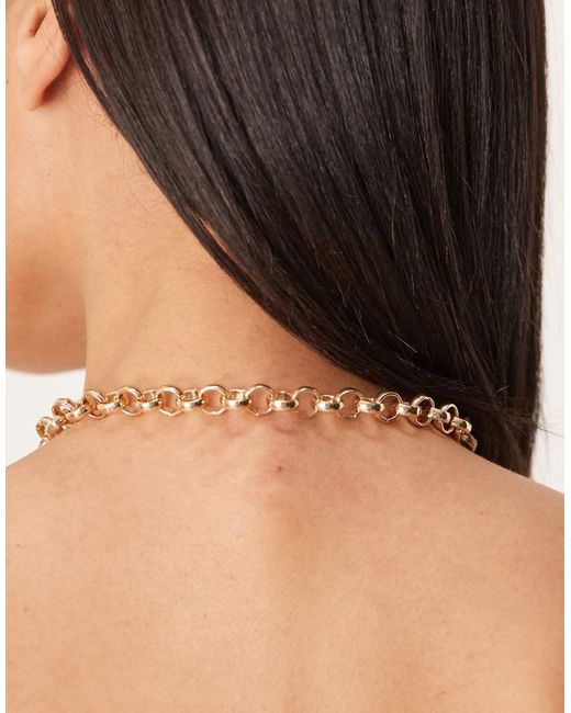 ASOS Ketting Met T-Staafje En Schelphangertje in het Brown
