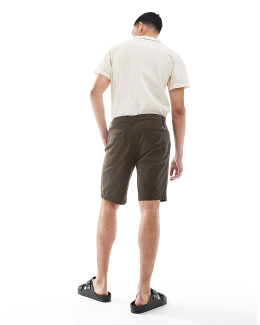 Short chino - chocolat Threadbare pour homme en coloris Natural