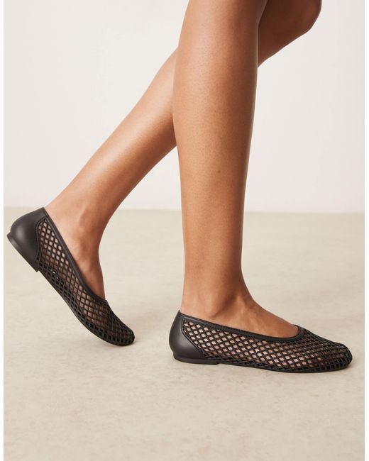 ASOS Natural Lattitude Jelly Weave Ballets