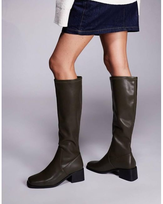 SIMMI Gray Simmi London Xander Smart Knee Boots