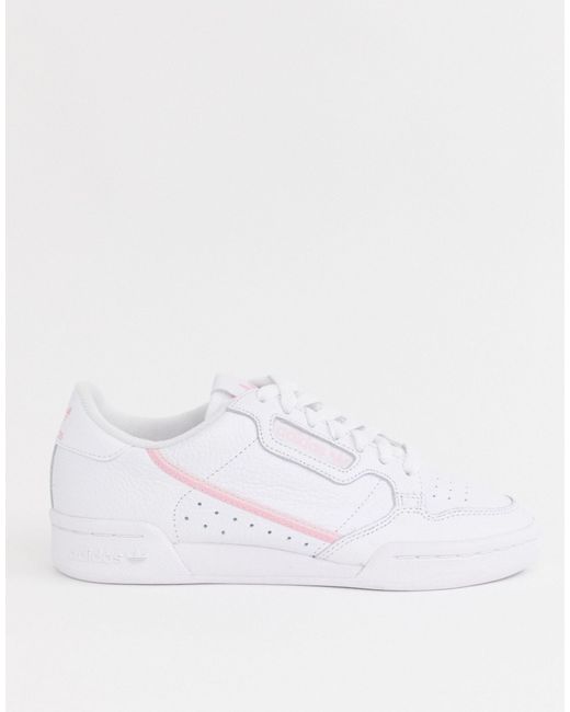 White And Pink Continental 80 Trainers 