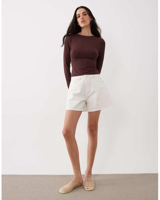ASOS Purple Polyamide Slinky Long Sleeve Top