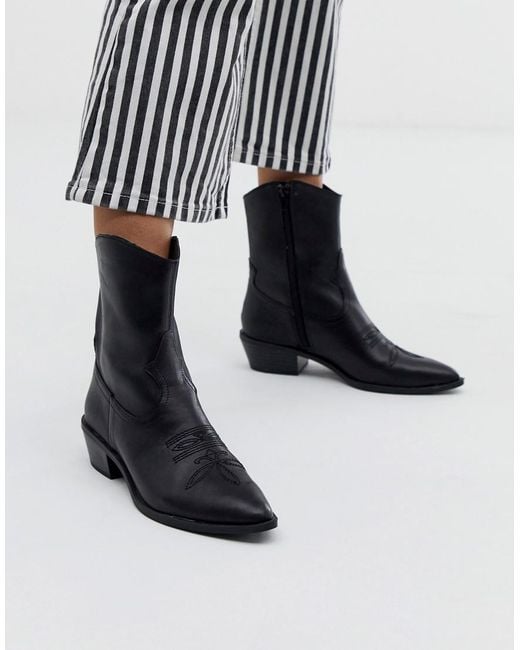 bershka patent ankle boot