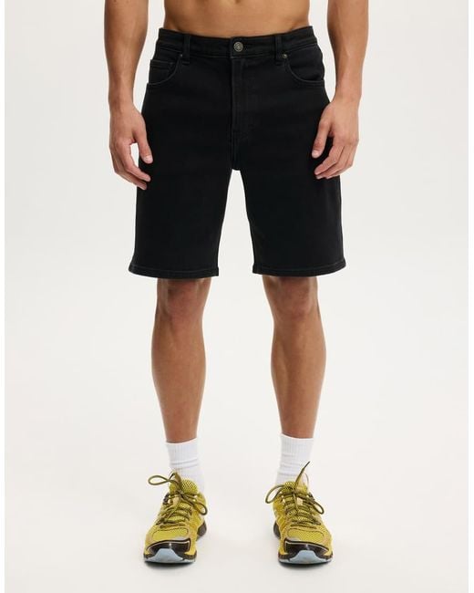 Cotton On Natural Loose Straight Denim Short for men