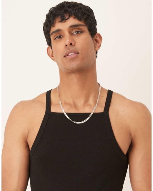 ASOS Blue Muscle Fit Rib Vest for men