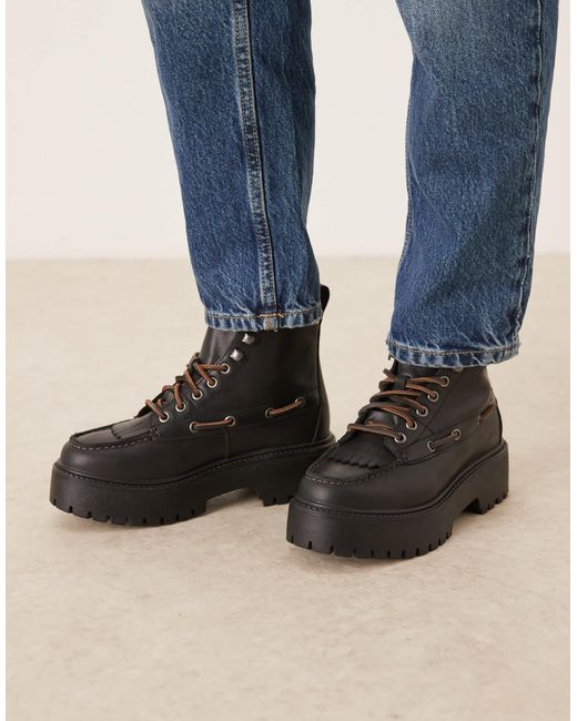 Timberland Blue Stone Street 7 Eye Platform Boots