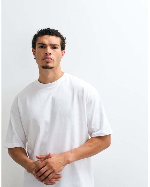 ASOS White Oversized T-shirt With Tavern Graphic for men