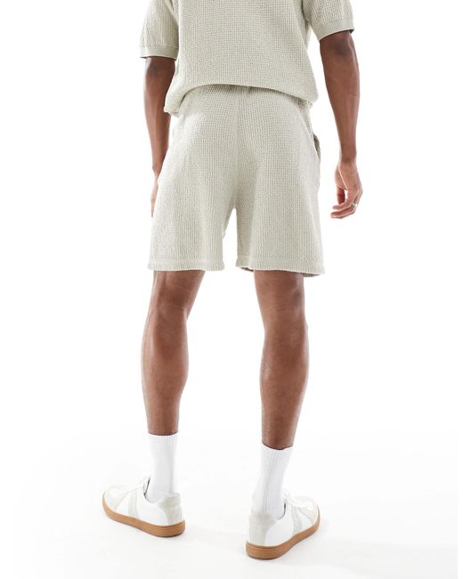 Boss Natural Amoffle Waffle Regular Shorts for men