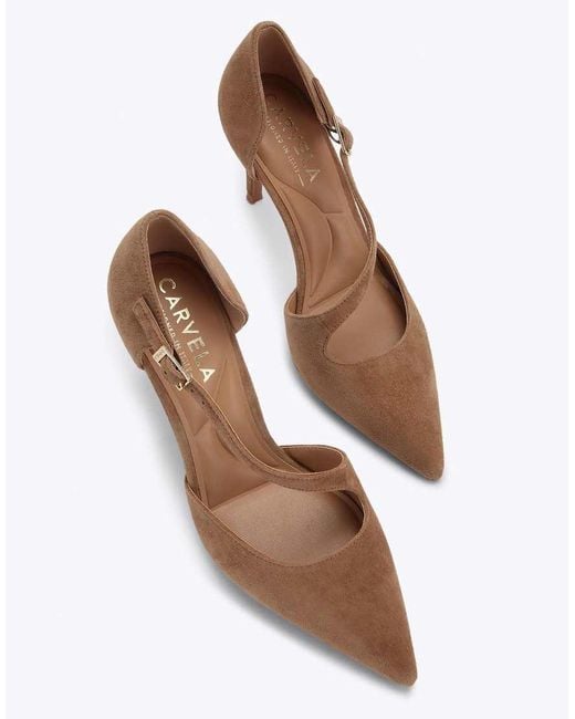 Carvela Kurt Geiger Brown Lorita Court Heeled Shoes