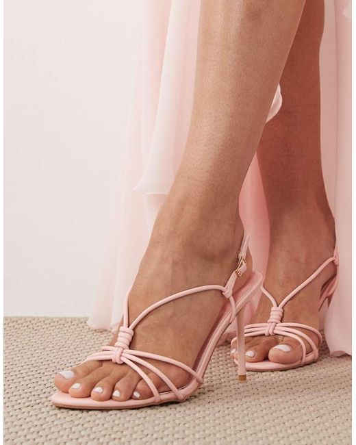 SIMMI Pink Simmi London Nina Strappy Heeled Sandals