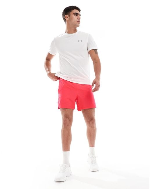 Under Armour Red Launch 5-Inch Shorts for men