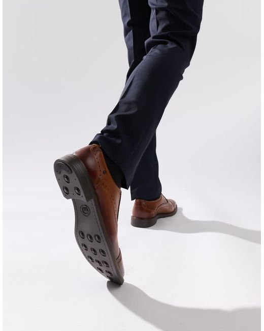 Base London Blue Ascot Toe Cap Oxford Shoe for men