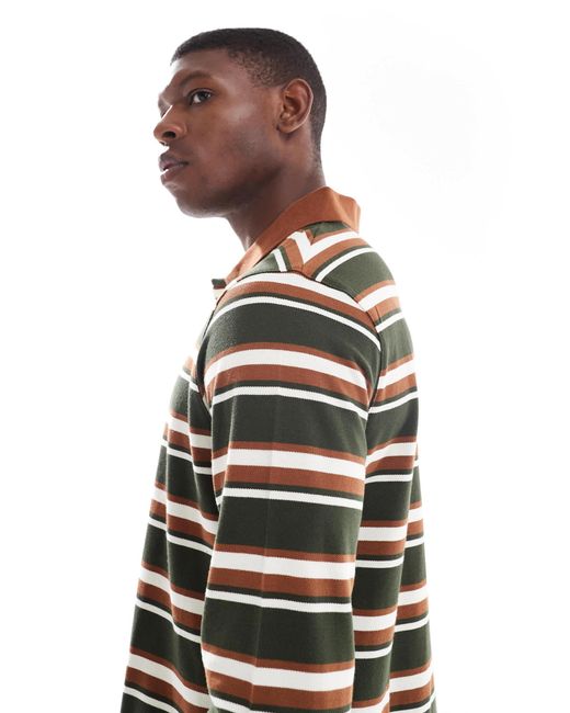 Santa Cruz – locker geschnittenes, langärmliges polohemd in Gray für Herren