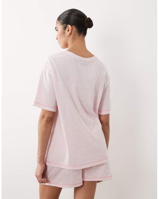 ASOS Pink Asos Design Maternity Oversized Tee And Short Pyjama Set