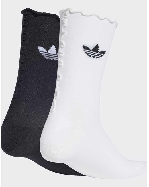 Adidas Originals Blue 2 Pack Ruffle Socks