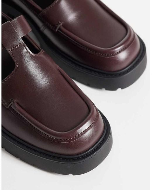 Calvin Klein Brown Chunky Leather Loafers