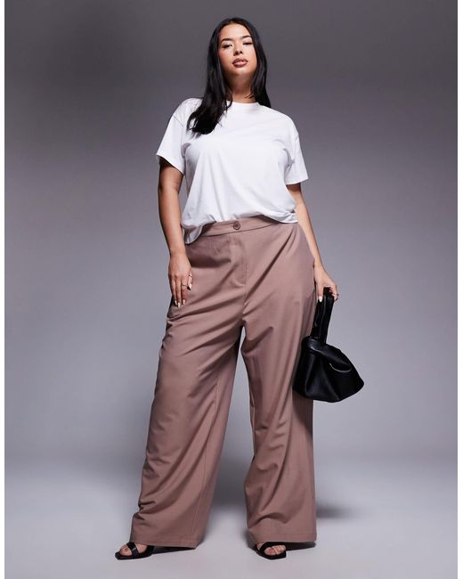 ASOS Brown Curve – elegante, lässig und gerade geschnittene hose