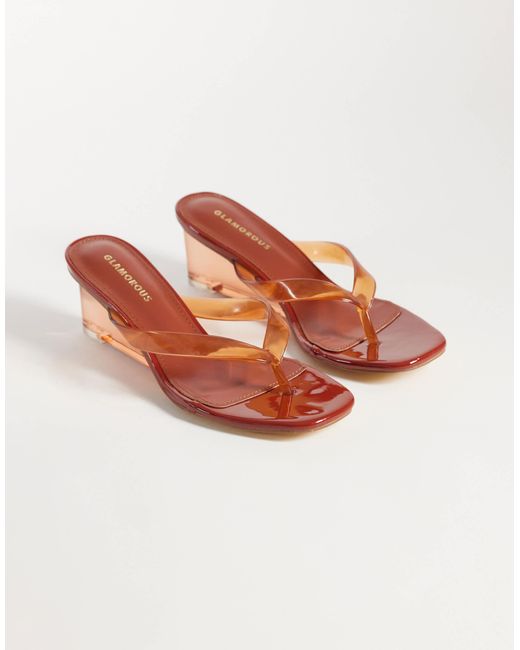 Glamorous Pink Keilsandalen
