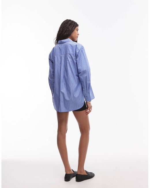 Tommy Hilfiger Blue – oversize-hemd aus popeline