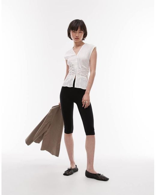 Leggings Capri Negros De Tejido Supersuave De ARKET de color White