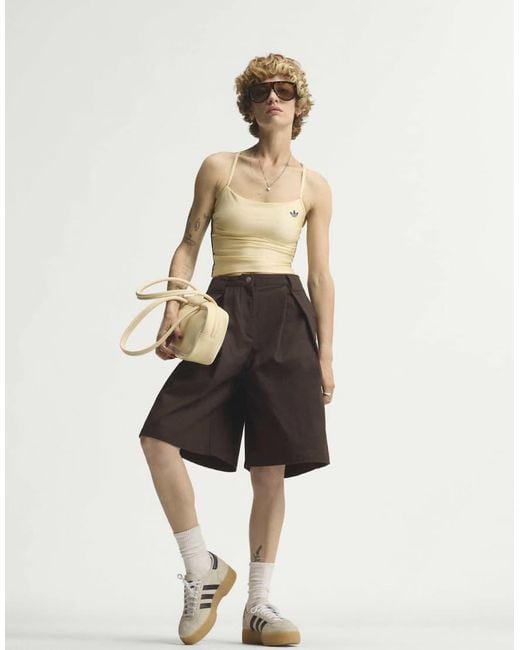 Adidas Originals Natural Adidas Originals Sport Padded Tank Top
