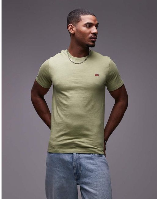 Levi's Green Original Batwing Logo Slub Jersey T-Shirt for men