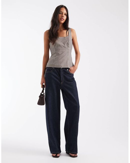 ONLY Gray Bow Details Structured Top