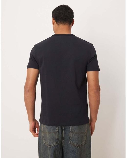 ARKET Blue Pure Cotton Heavyweight Slim Fit T-shirt for men