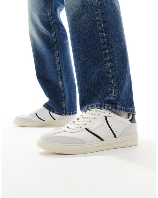 Fred Perry Blue Leather And Suede Sneakers for men