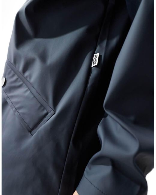 Rains Blue 12010 Waterproof Short Jacket for men