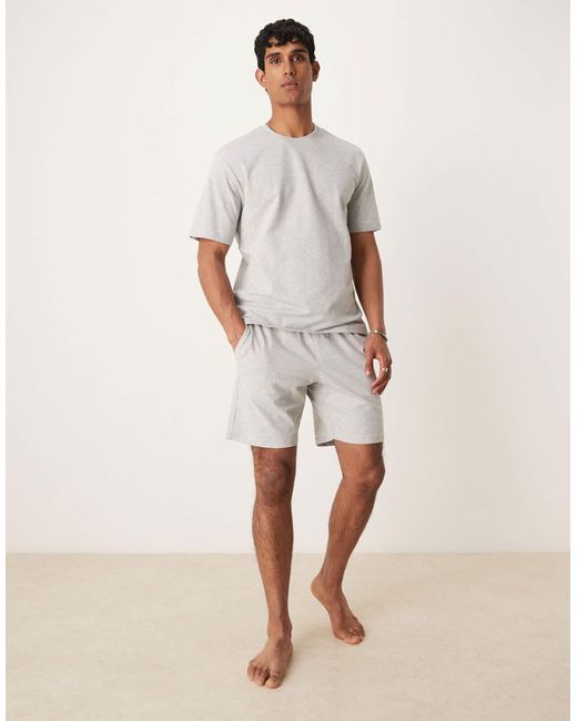 Mango – jersey-pyjama in Natural für Herren