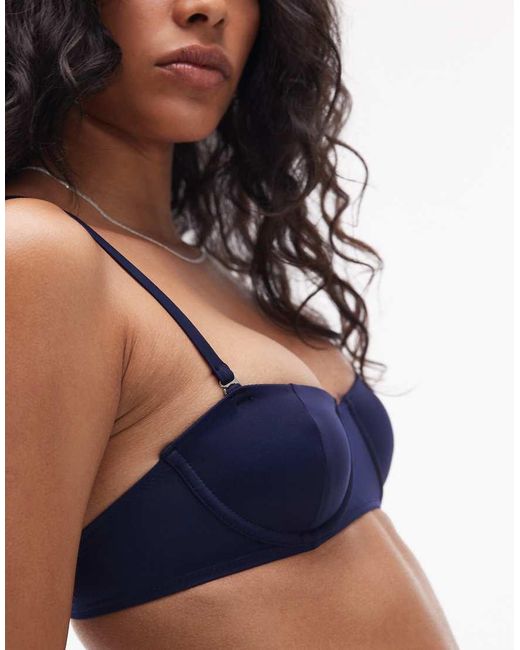 ARKET Blue Mix & Match Bandeau Style Bikini Top